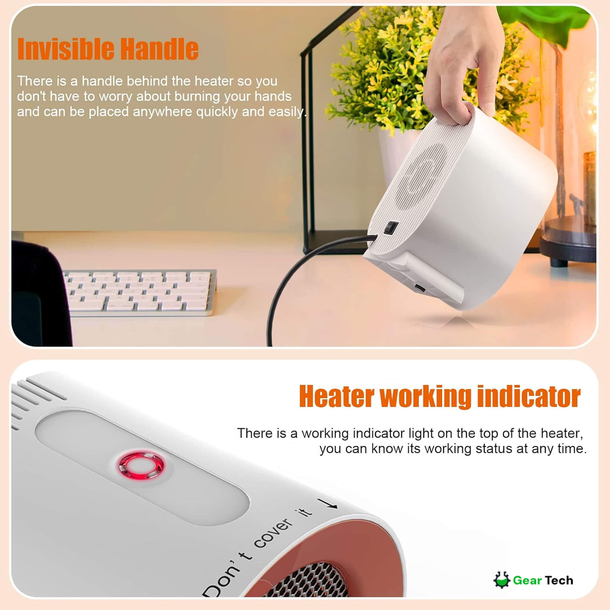 Portable Low-Energy Electric Heater Compact Room Warmer