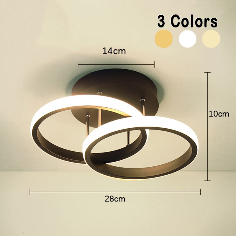 Modern 3-Ring Ceiling Light Stylish Adjustable LED Design