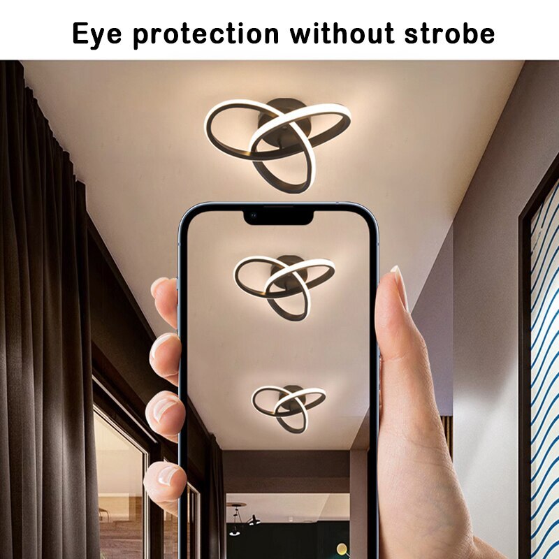 Modern 3-Ring Ceiling Light Stylish Adjustable LED Design