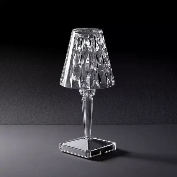 Elegant Crystal Glow Lamp Touch Control & Rechargeable Design