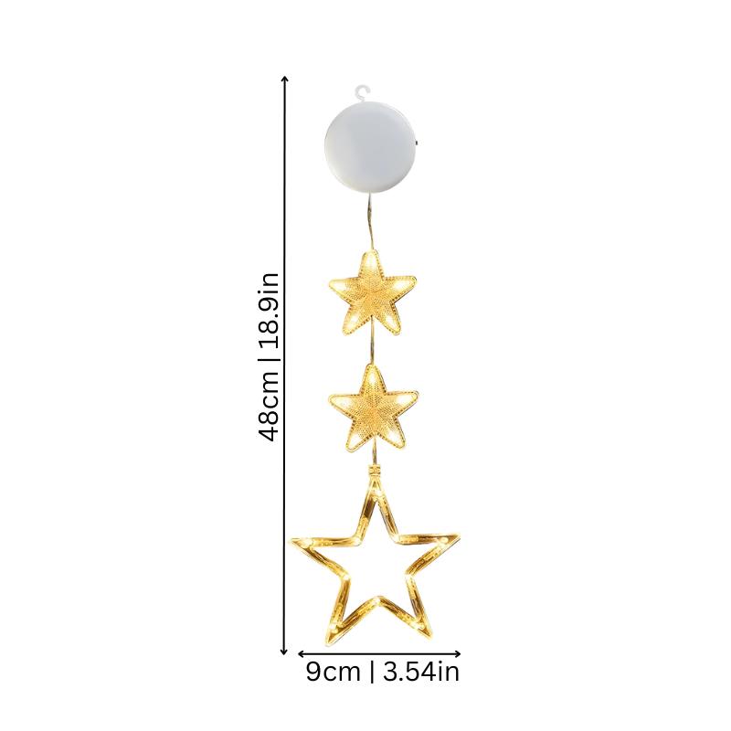 Warm Glow Christmas Indoor Window Lights Festive Battery Decor