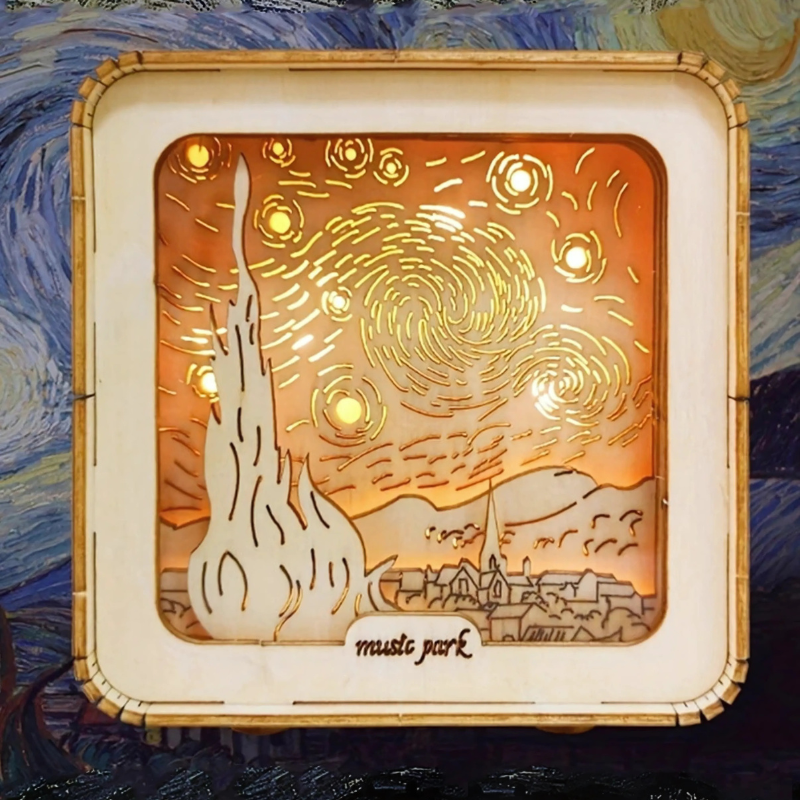 Creative 3D DIY Indoor Chrismas Light - Puzzle Relaxing Decorative Assembly Lamp