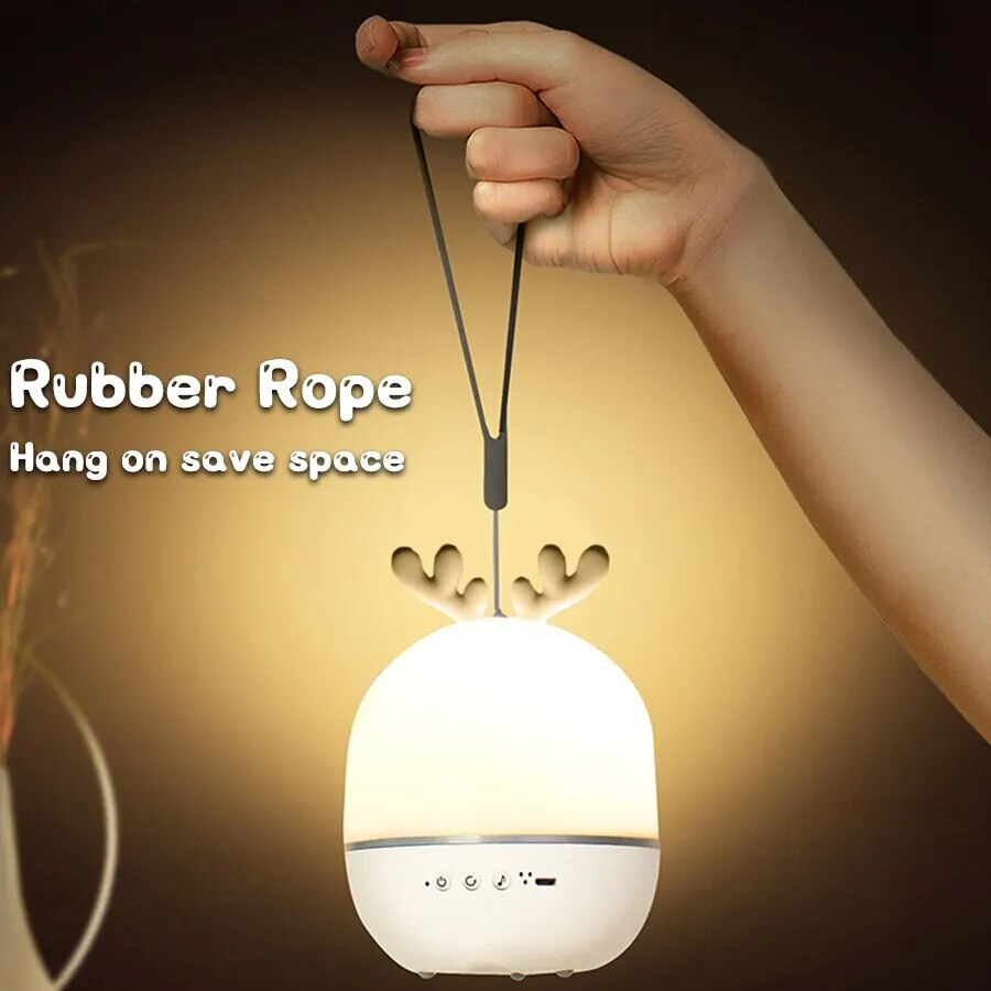 Children’s Rotating Starry Sky Bedside Lamp with 6 Light Effects