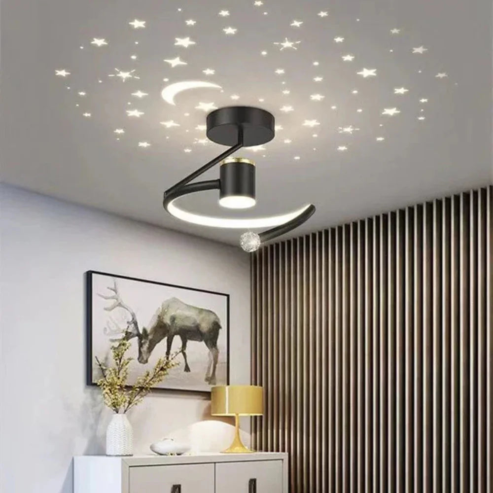LED Ceiling Lights with Adjustable Brightness & Star Effect