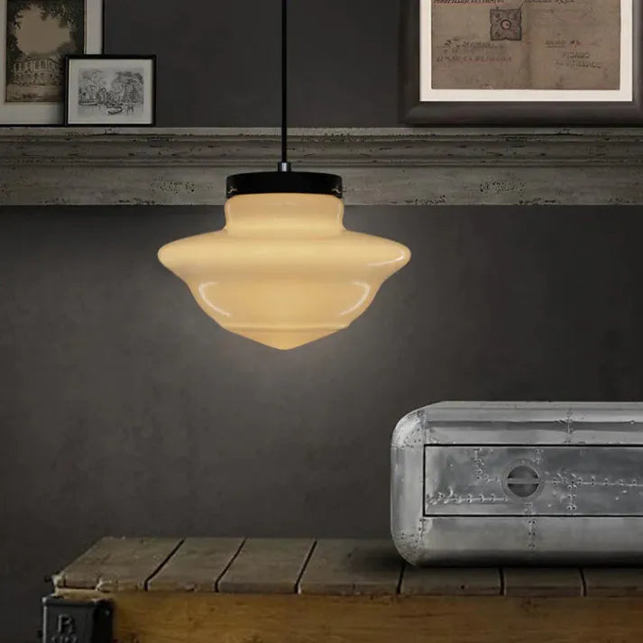 Stylish Pendant Light with Geometric Frosted Glass Style