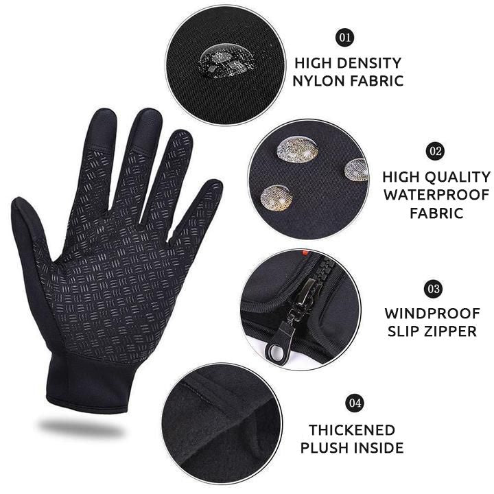 Warm Thermal Gloves Insulated Cycling & Ski Gloves with Grip Design