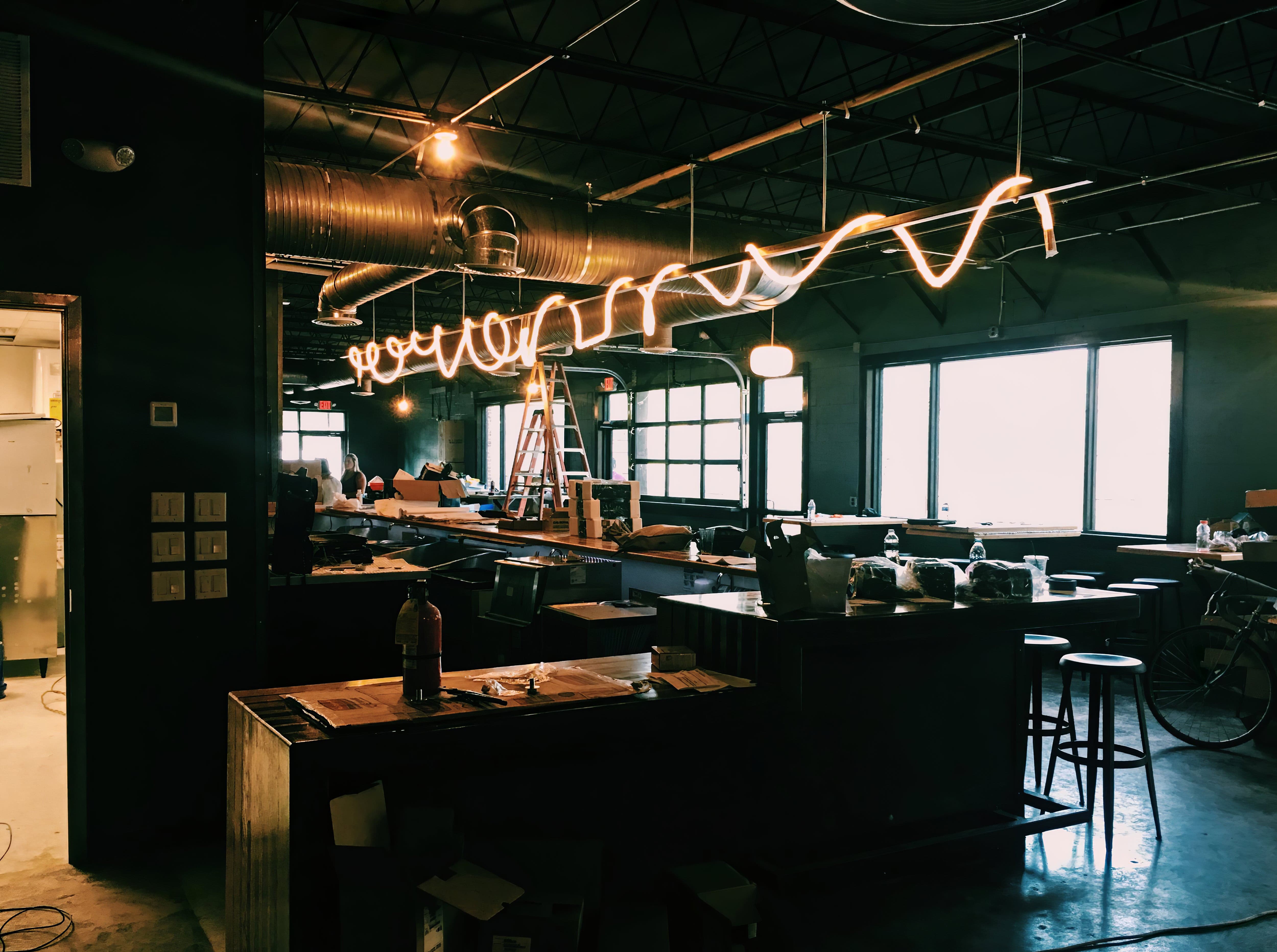 Contemporary LED Suspension Light Custom Length Hanging Pendant