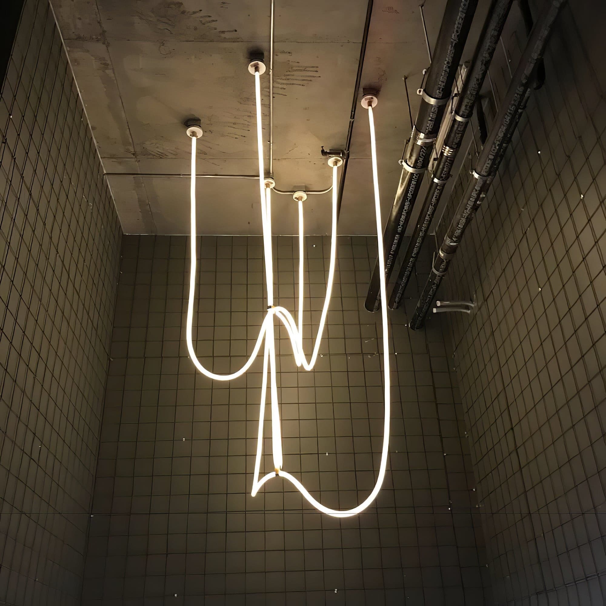 Contemporary LED Suspension Light Custom Length Hanging Pendant
