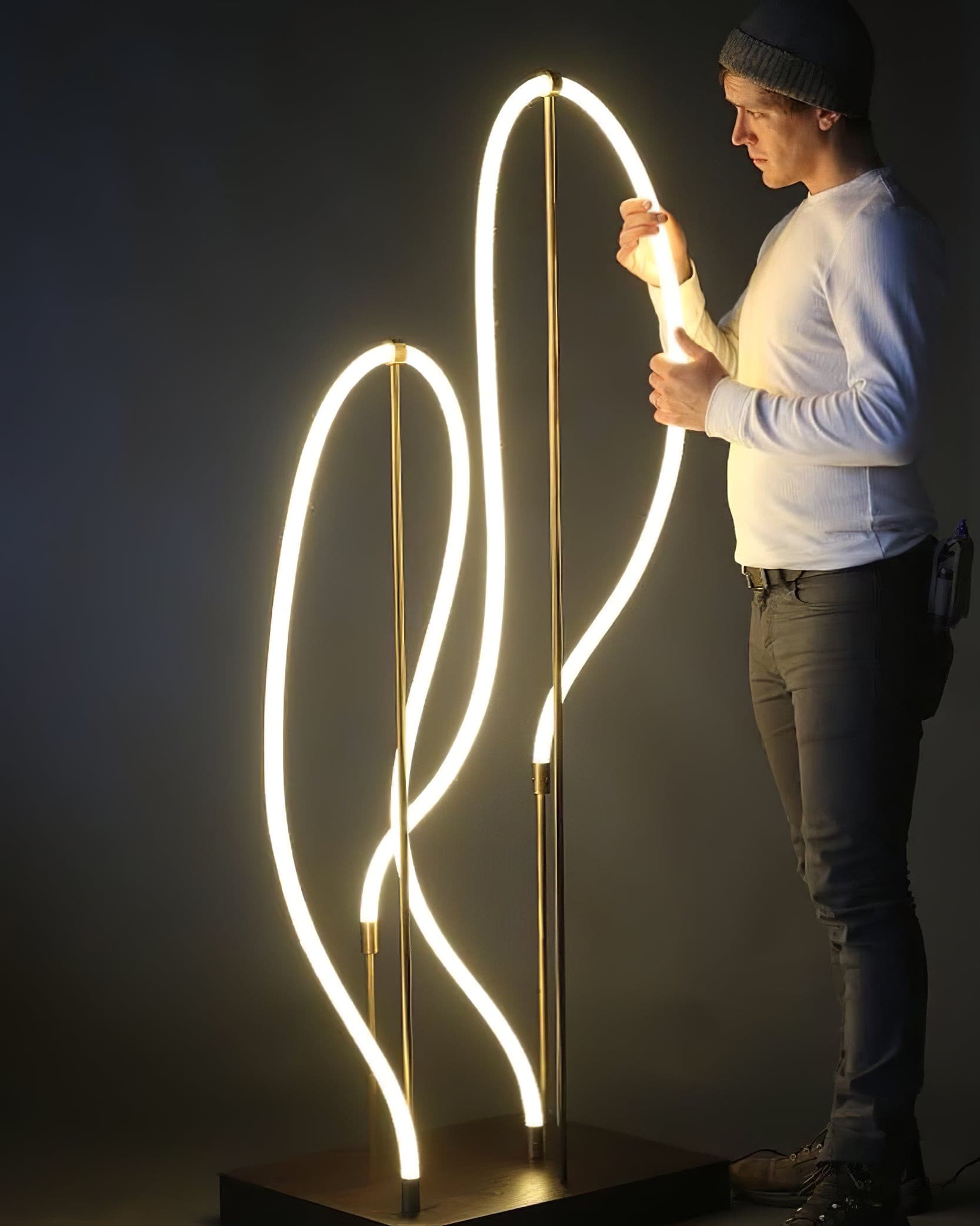 Contemporary LED Suspension Light Custom Length Hanging Pendant