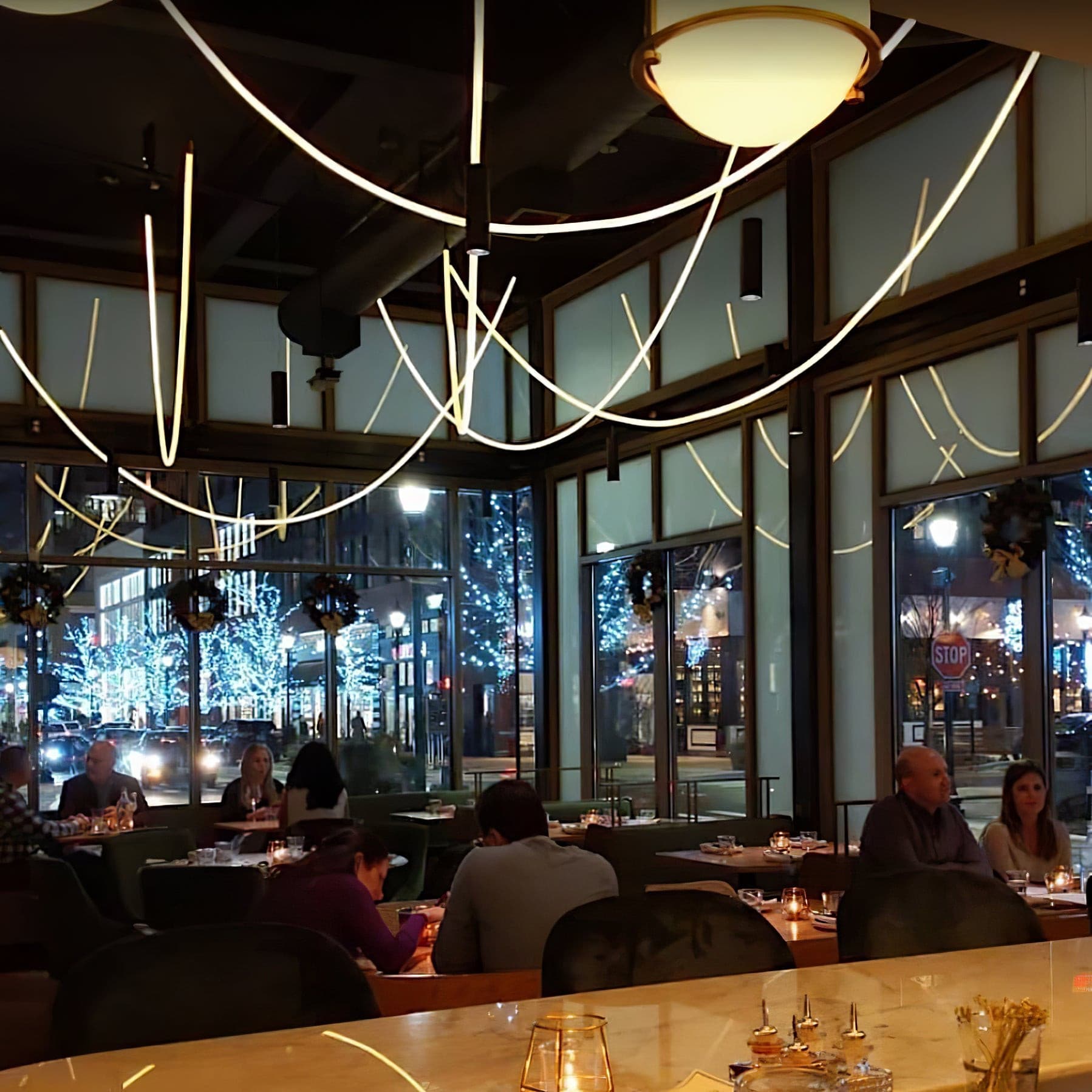 Contemporary LED Suspension Light Custom Length Hanging Pendant
