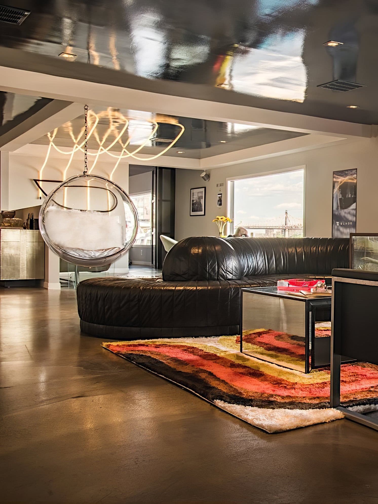 Contemporary LED Suspension Light Custom Length Hanging Pendant