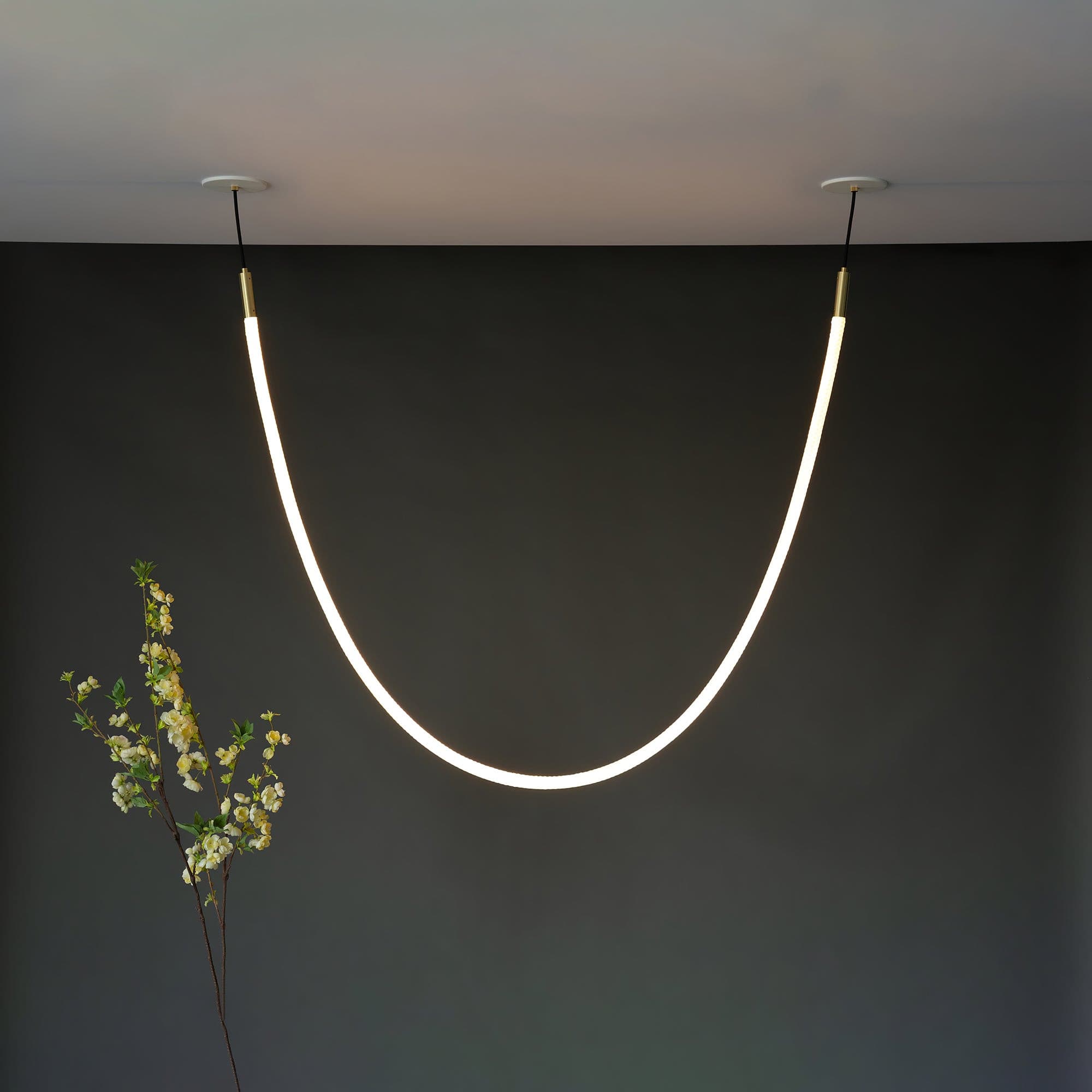 Contemporary LED Suspension Light Custom Length Hanging Pendant