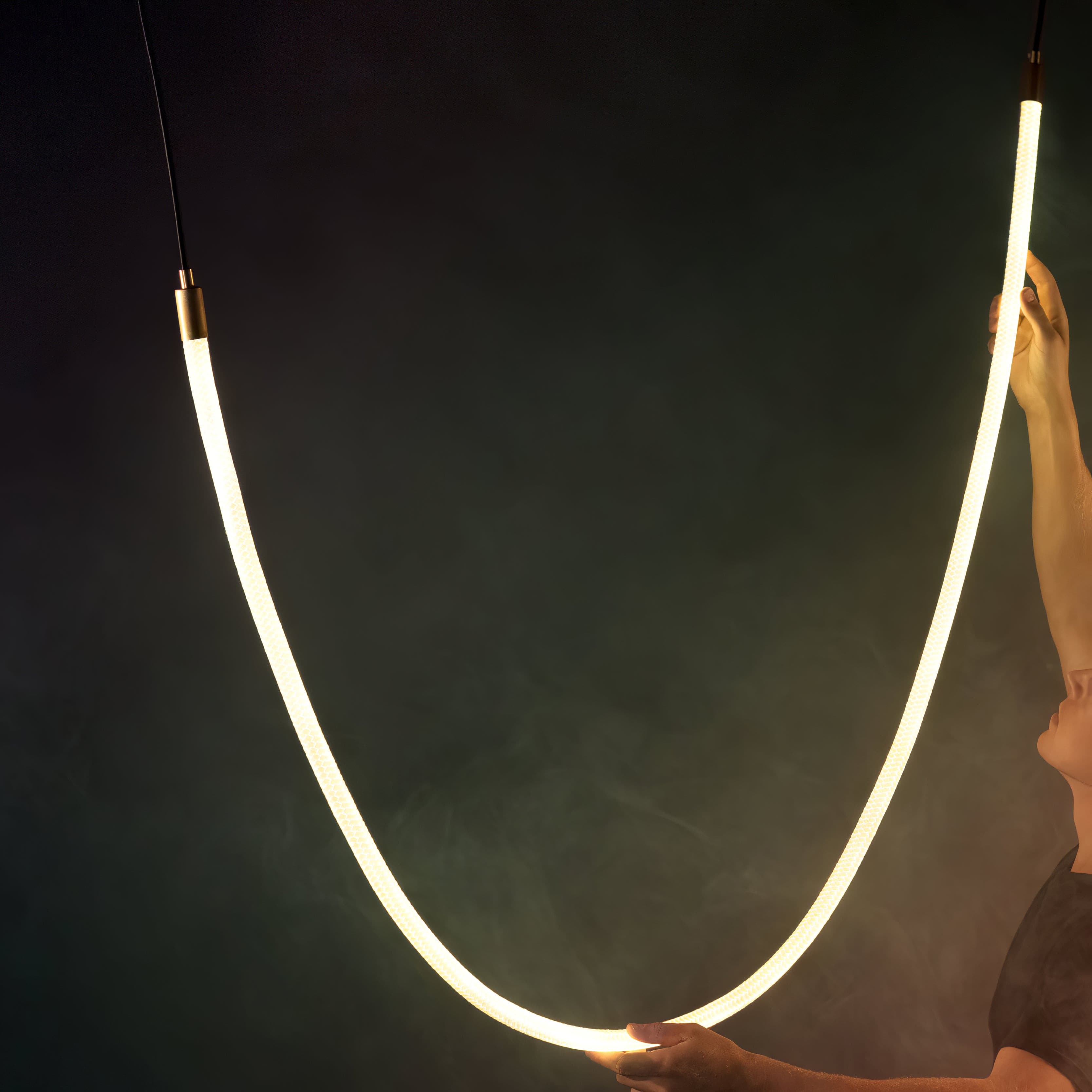 Contemporary LED Suspension Light Custom Length Hanging Pendant