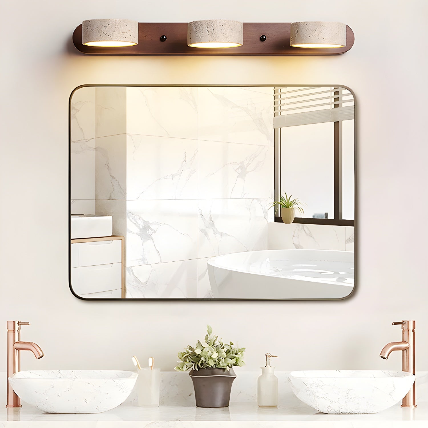 Modern Twin Wall Light Minimalist LED Wall Lamp with Dual Lighting