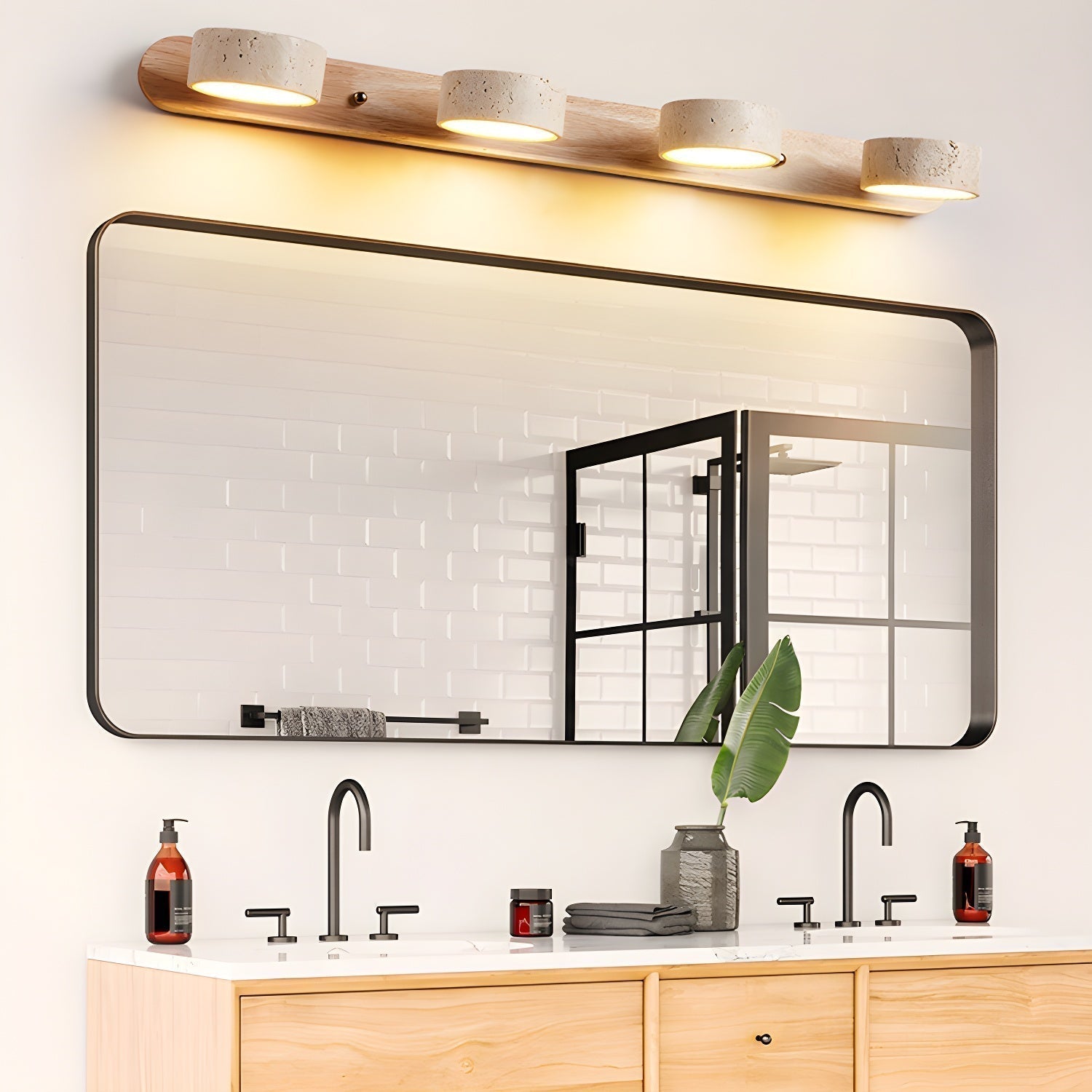 Modern Twin Wall Light Minimalist LED Wall Lamp with Dual Lighting