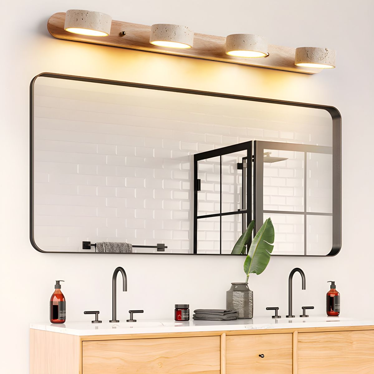 Modern Twin Wall Light Minimalist LED Wall Lamp with Dual Lighting