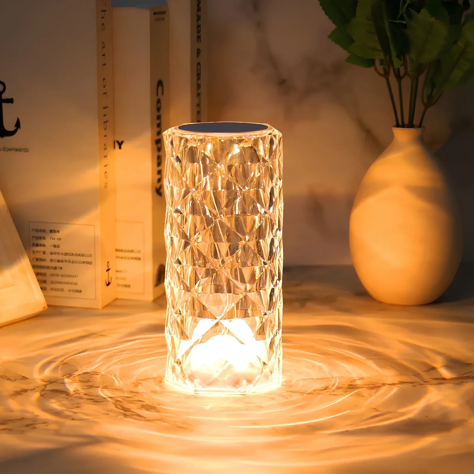 Crystal Touch LED Table Lamp Dimmable Remote Control Light