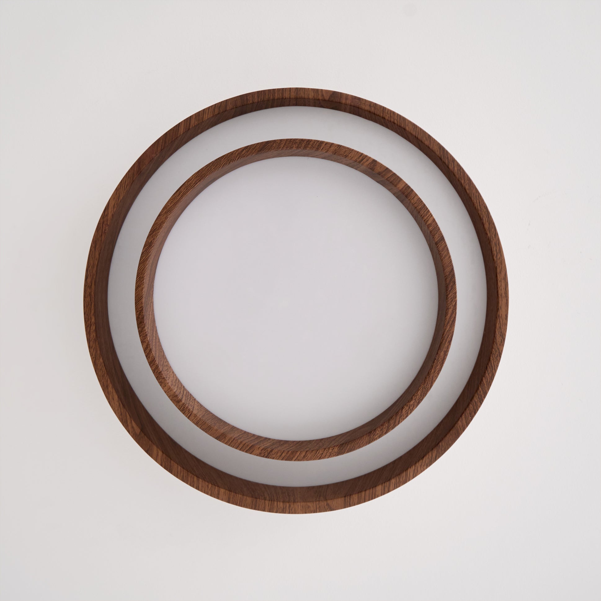 Modern Wooden LED Ceiling Light – Walnut Finish with Soft Ambient Glow