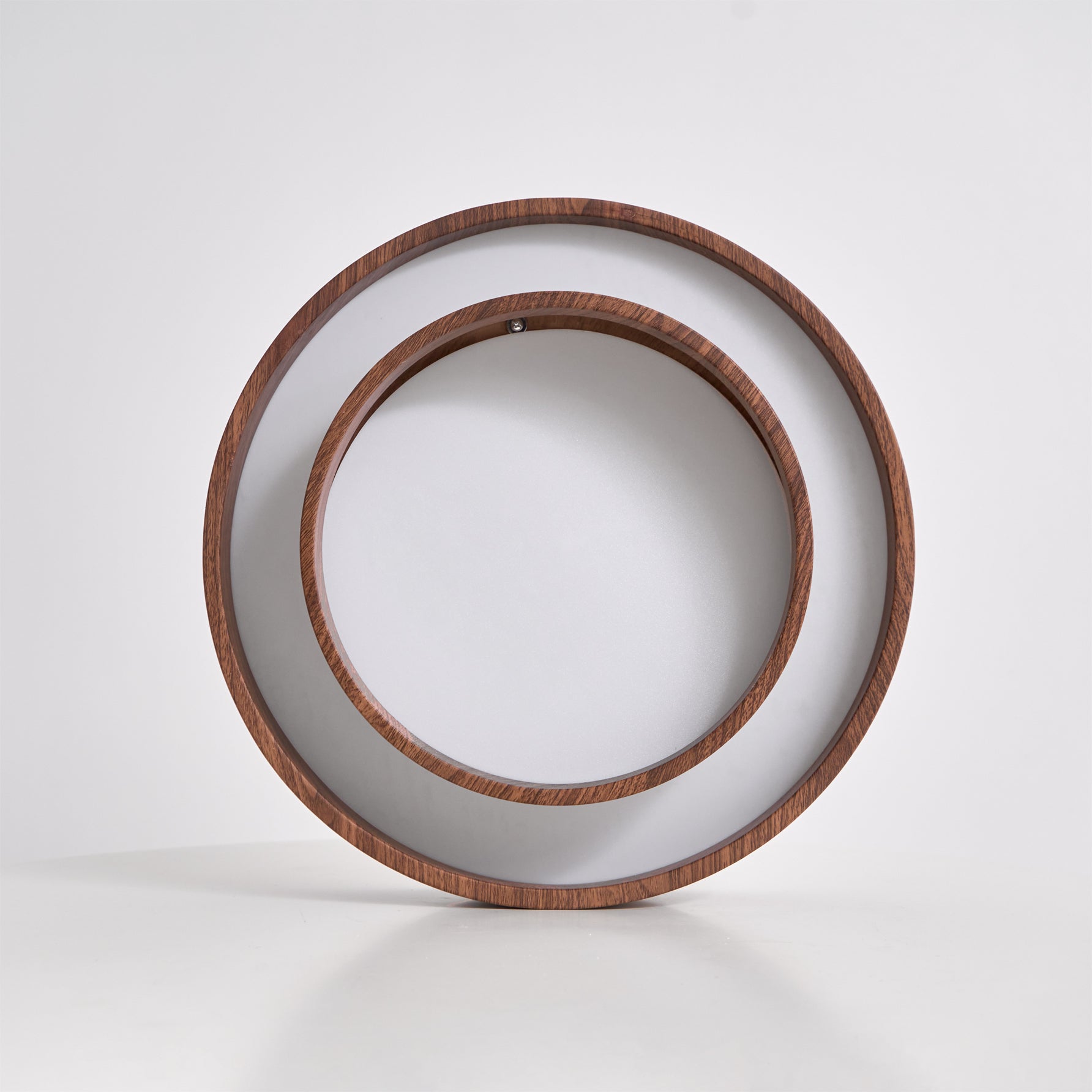 Modern Wooden LED Ceiling Light – Walnut Finish with Soft Ambient Glow