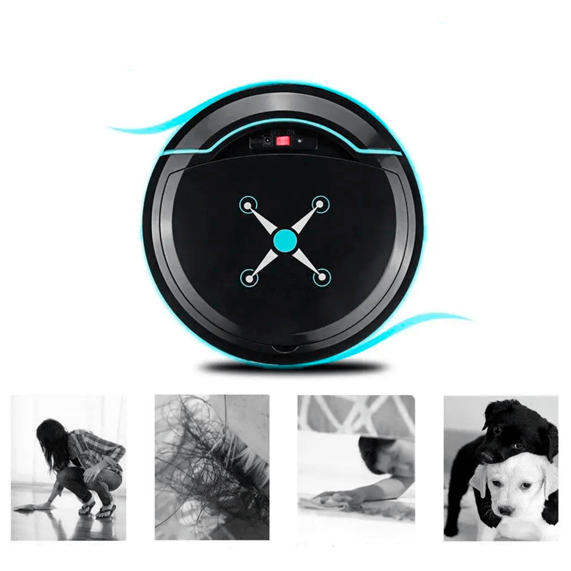 Handsfree smart 2-in-1 robot vacuum cleaner and mop