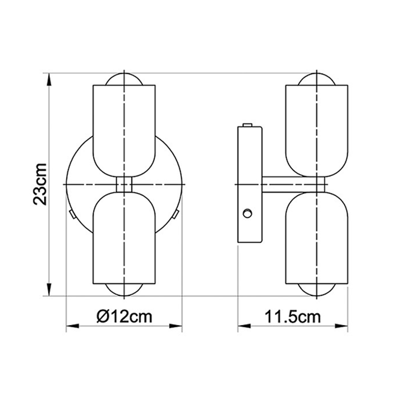 Vintage Inspired Double-Headed Wall Light