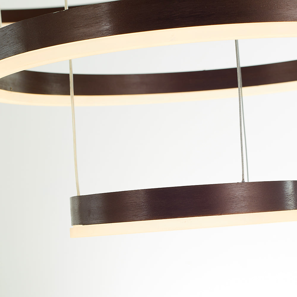 Modern Ring Pendant Light Elegant Black & Gold Metal Design