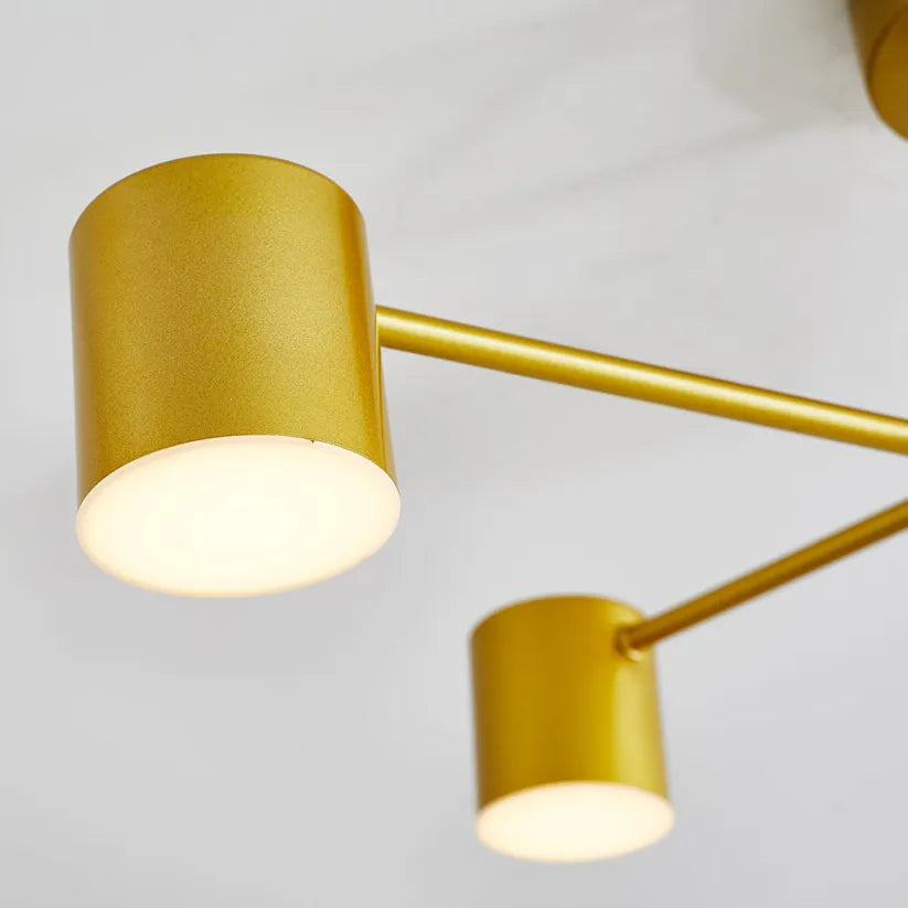 Modern 6 Lights Living Room Ceiling Light with Adjustable Colour Modes