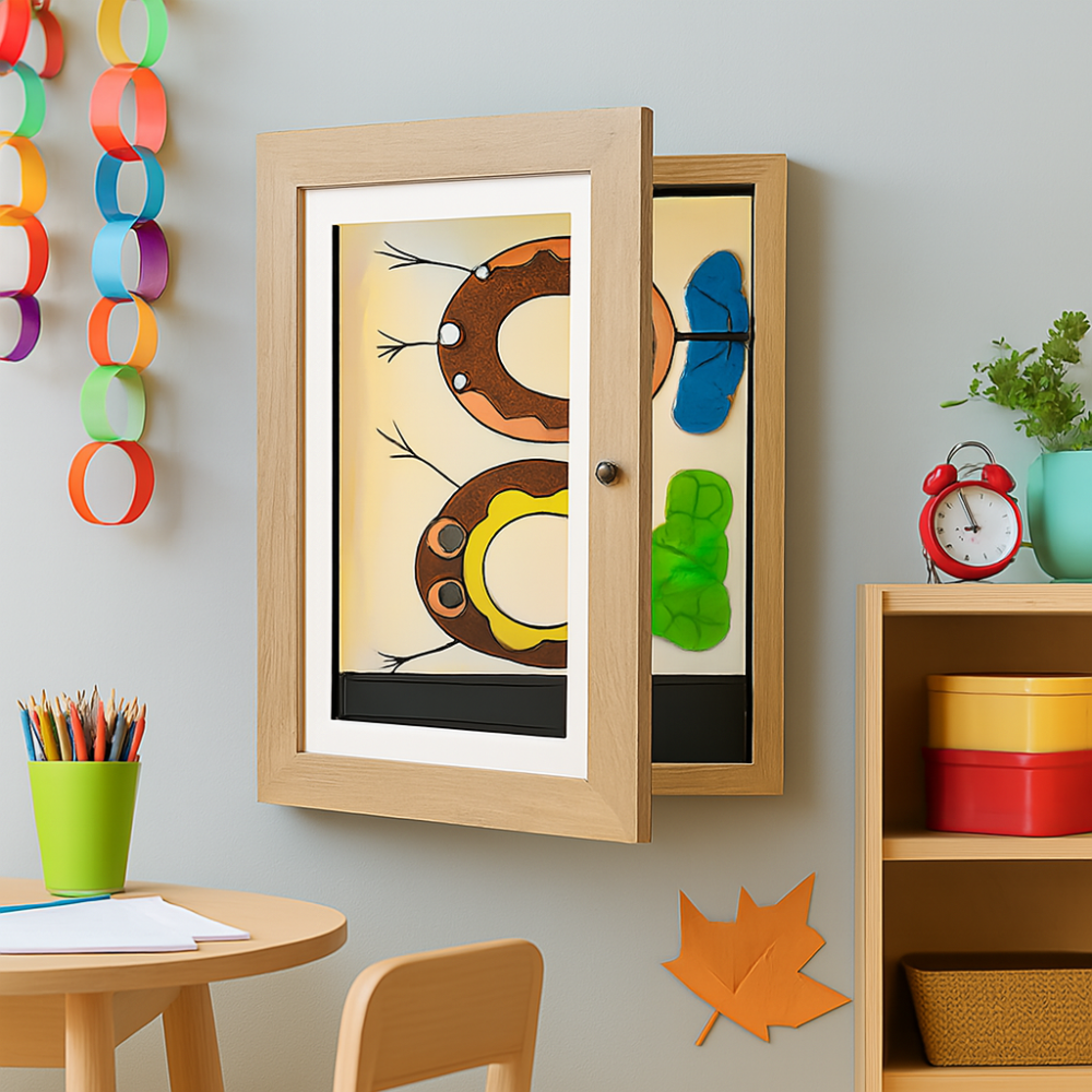 Kids Wall Art Storage Frame Display & Organise Up to 150 Drawings
