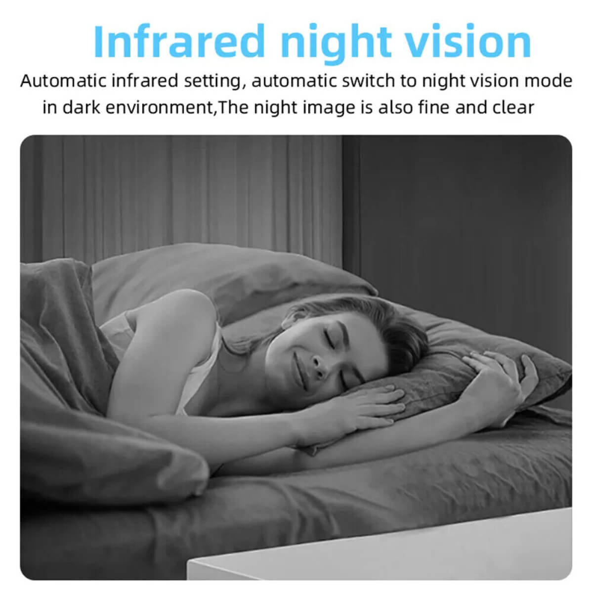 Compact HD Surveillance Camera Wide-Angle Night Vision WiFi