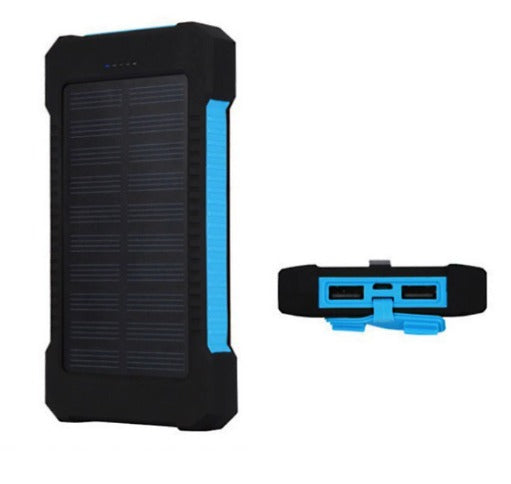 20000mAh Solar Power Bank Waterproof Portable Dual-USB Charger