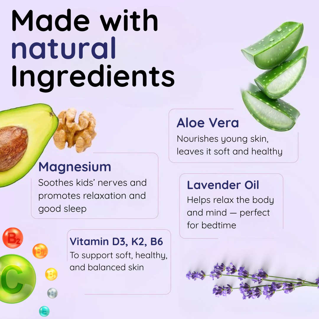 Children Bedtime Relaxing Cream Lavender Sleep Support Formula