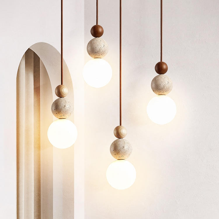 Travertine Minimalist Living Room Pendant Light