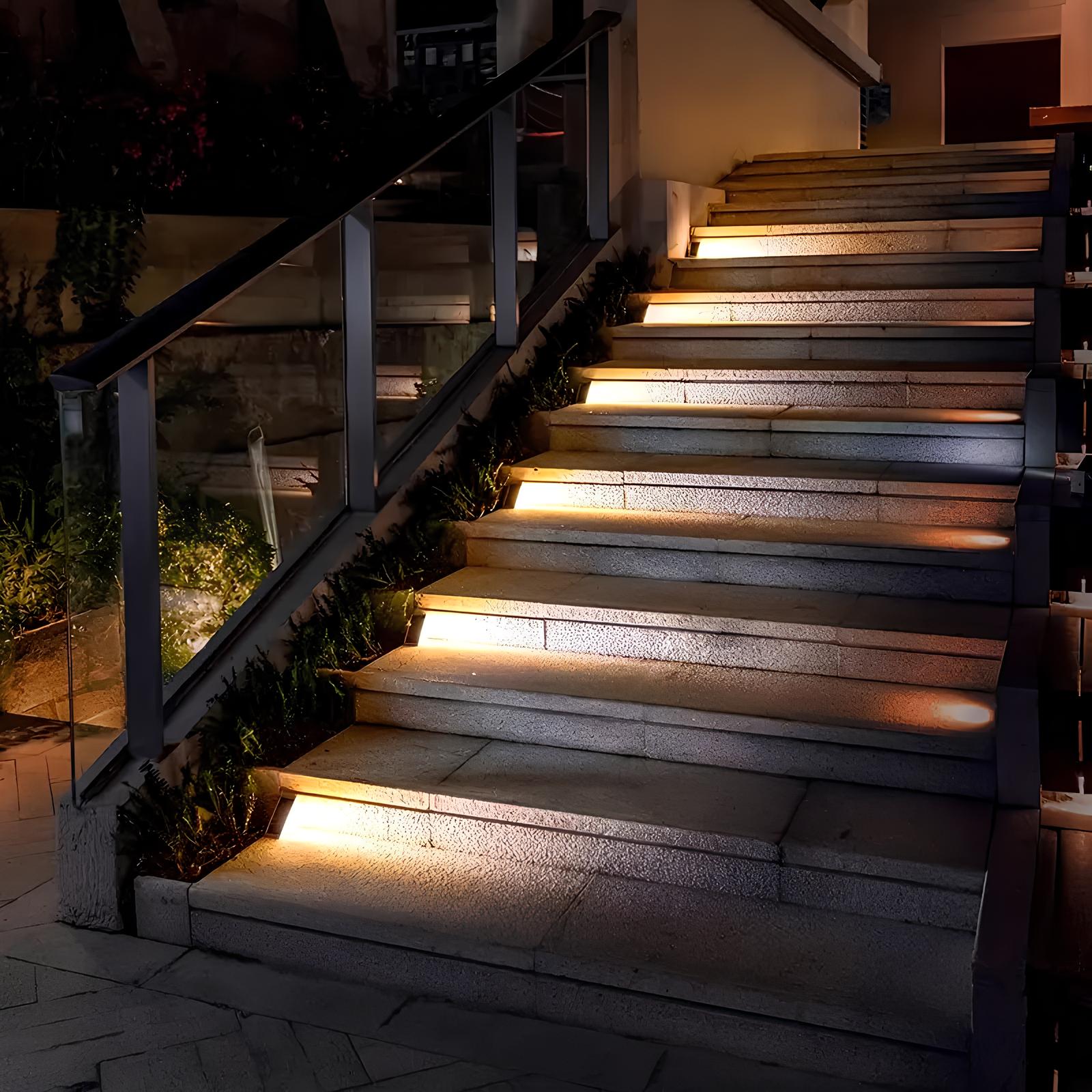Solar Step Lights Waterproof Outdoor LED Stair Lighting