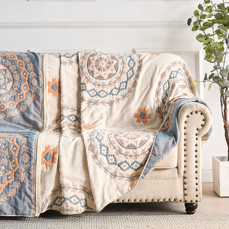 Boho Mandala Throw Blanket Soft Decorative Multi-Purpose Blanket