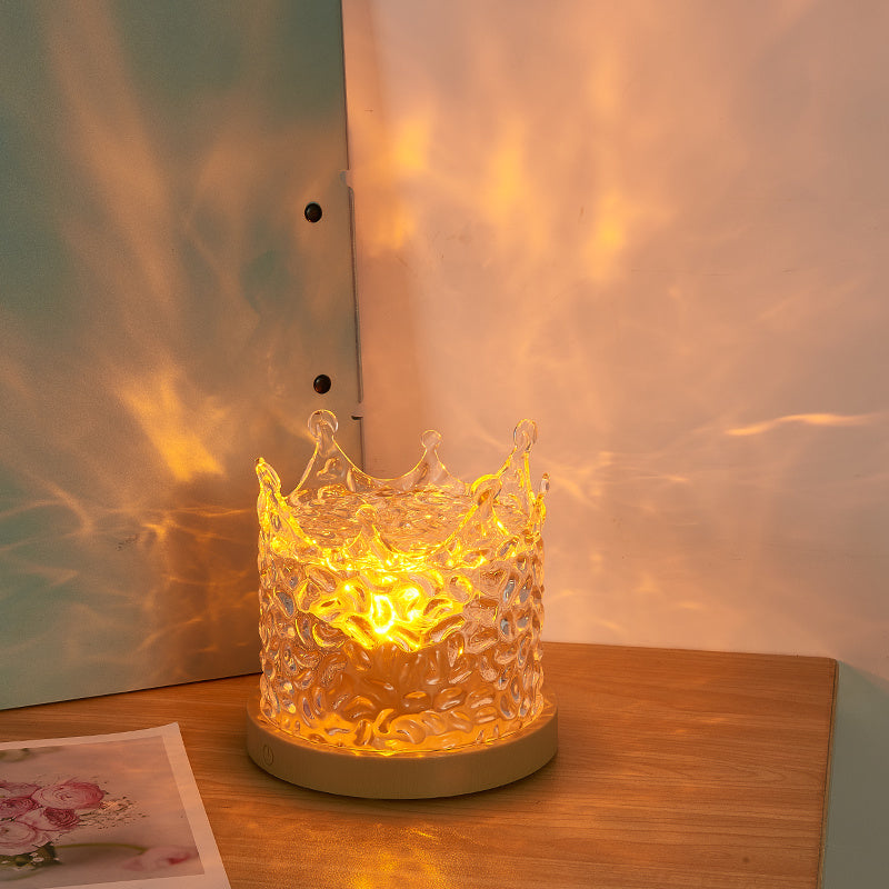 Lava Lamp Water Ripple Aurora Ambient Light in Square & Crown Shape