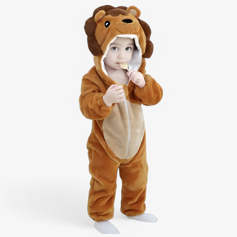 Baby Animal Onesie Costume Soft Cozy Dress-Up Outfit