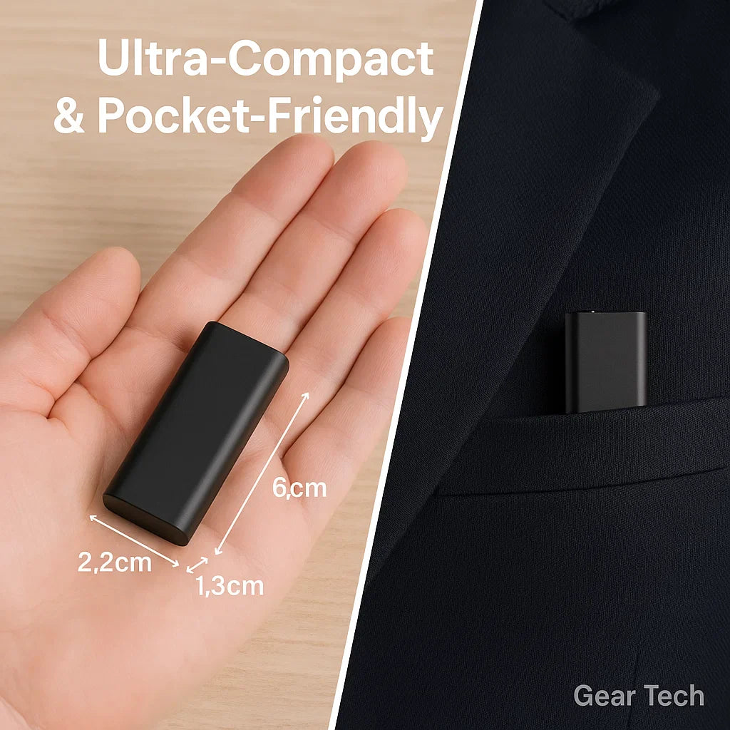 Miniature Voice Recorder Compact Discreet Audio Recorder with Voice Activation