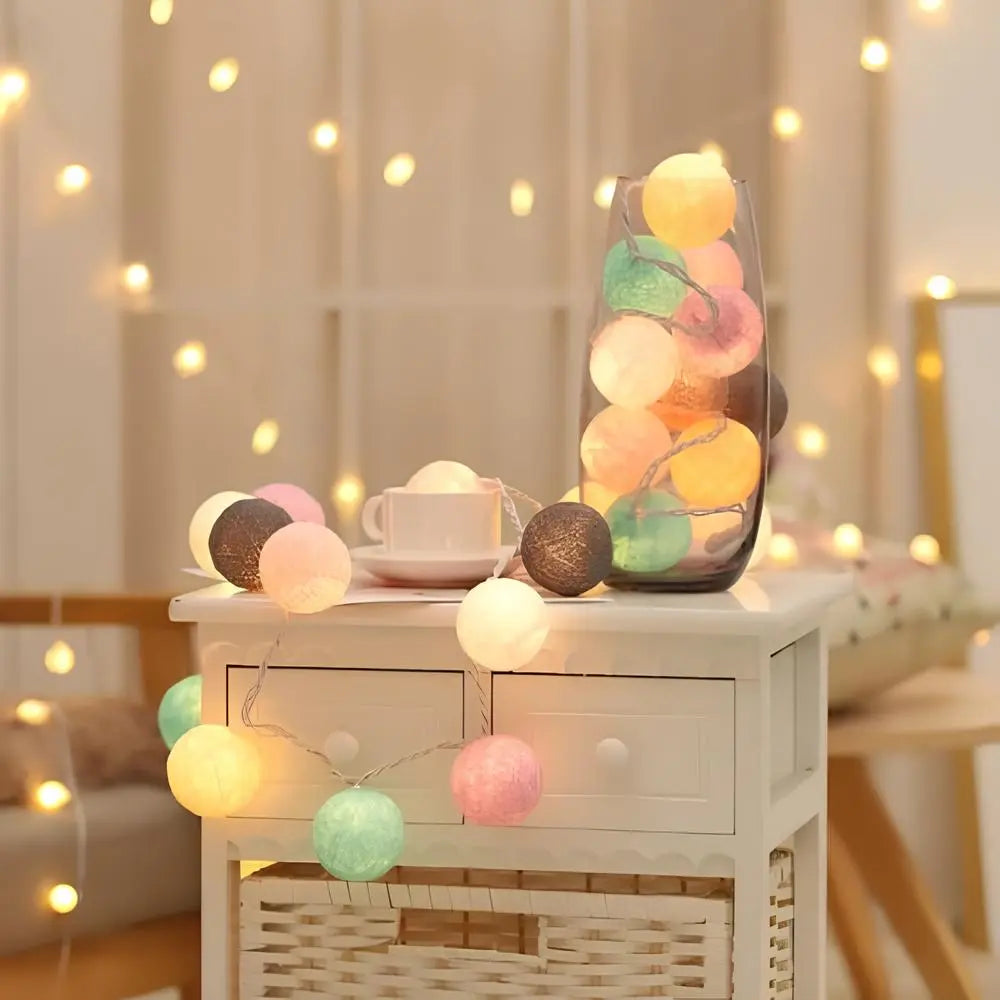 Atmospheric Ball String Lights Soft Glow Home Decorative Lights