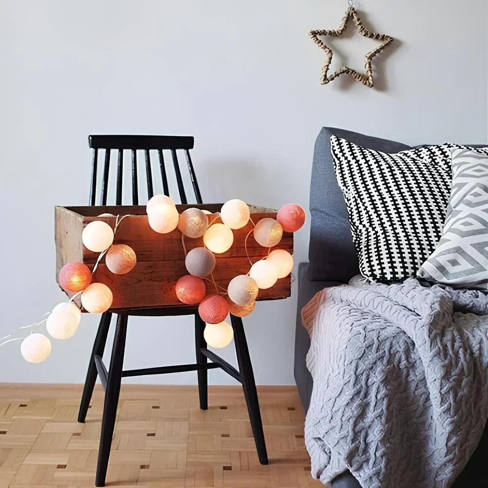 Atmospheric Ball String Lights Soft Glow Home Decorative Lights