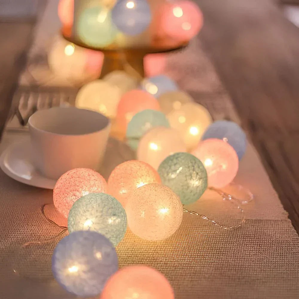 Atmospheric Ball String Lights Soft Glow Home Decorative Lights