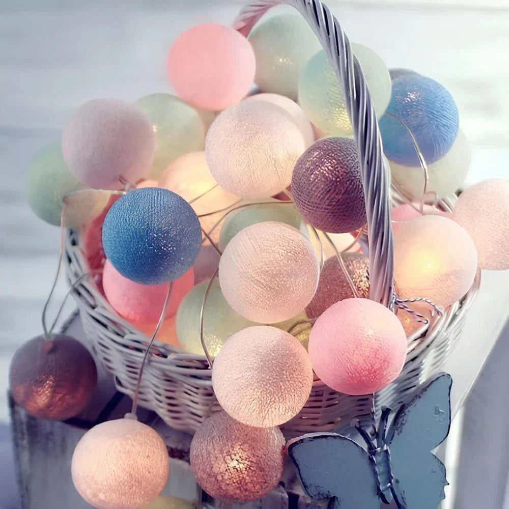 Atmospheric Ball String Lights Soft Glow Home Decorative Lights