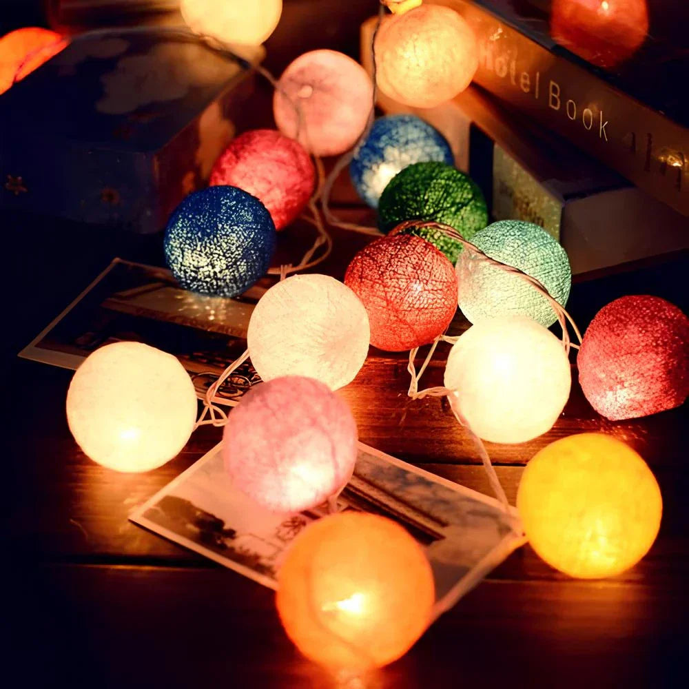 Atmospheric Ball String Lights Soft Glow Home Decorative Lights