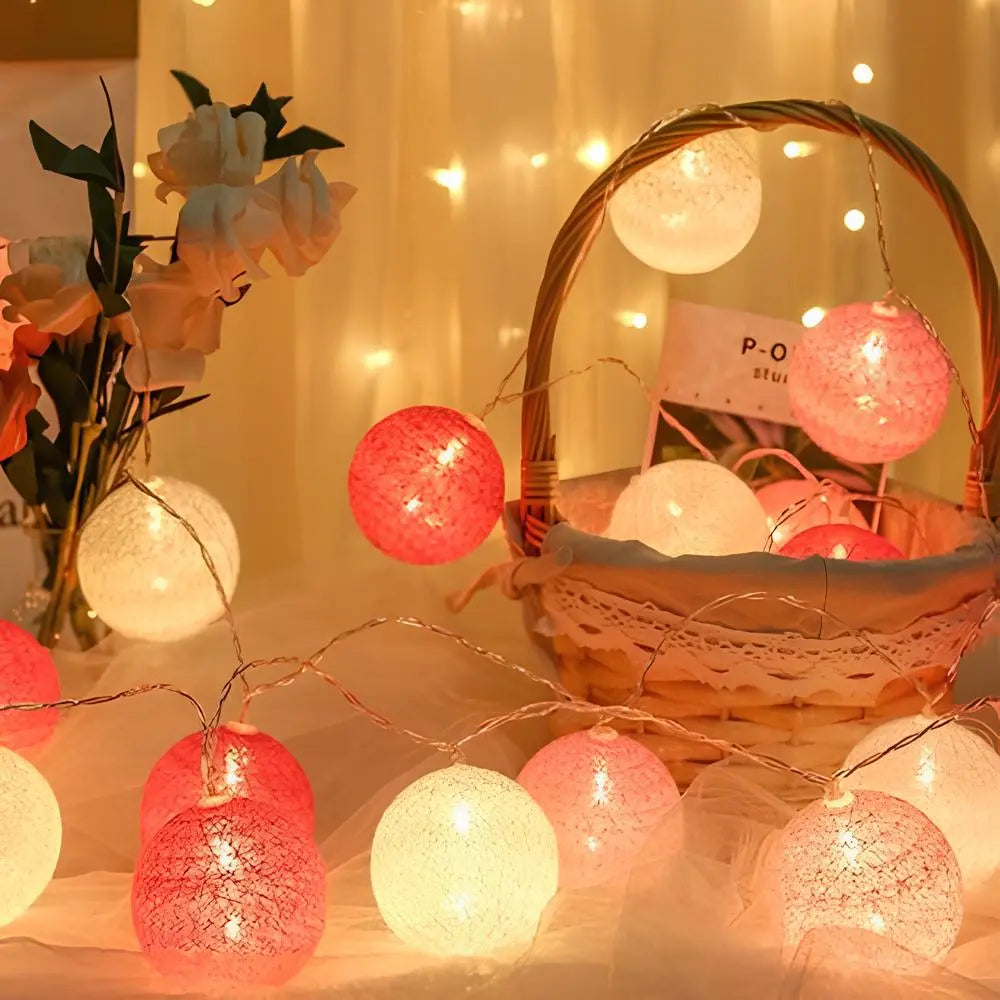 Atmospheric Ball String Lights Soft Glow Home Decorative Lights