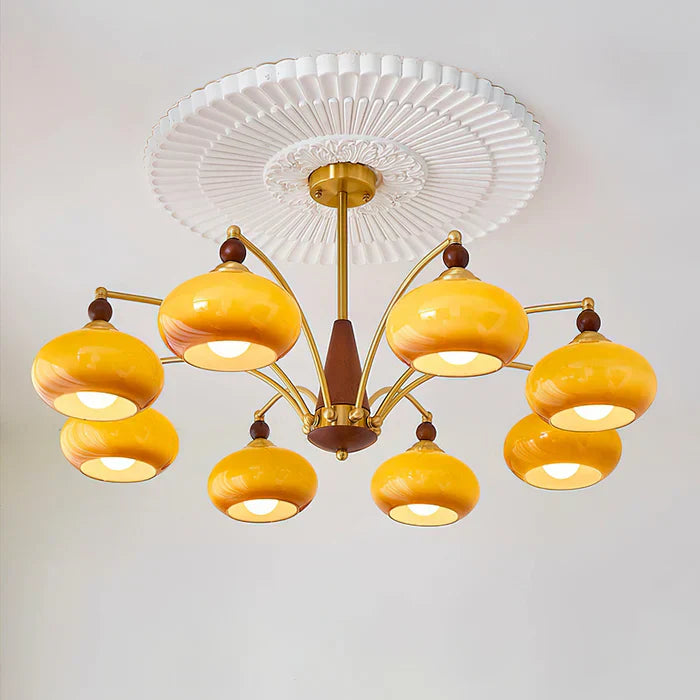 Retro Melodica Mid-Century Retro Glass Chandeliers