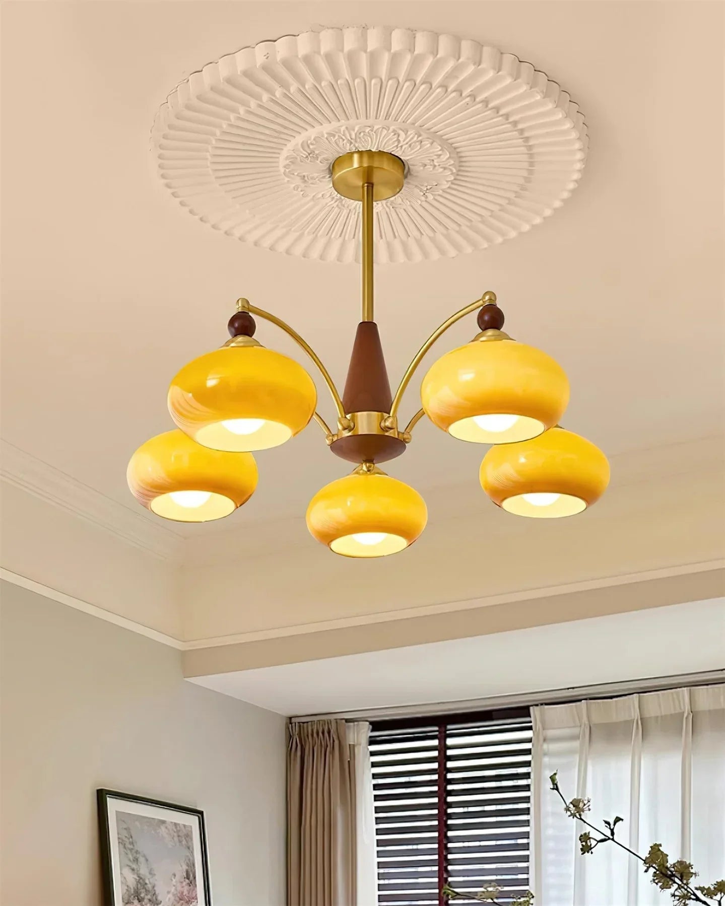 Retro Melodica Mid-Century Retro Glass Chandeliers