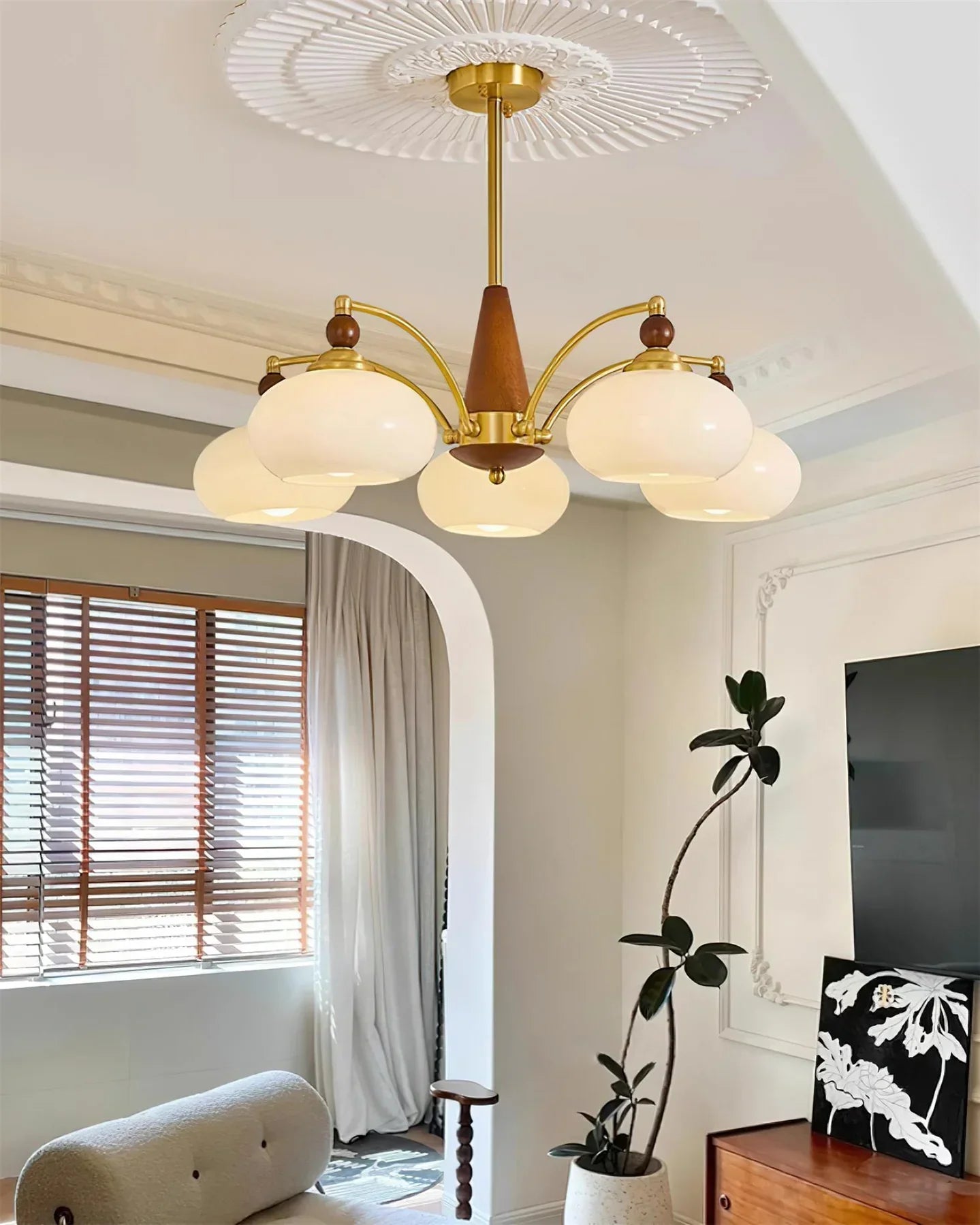 Retro Melodica Mid-Century Retro Glass Chandeliers