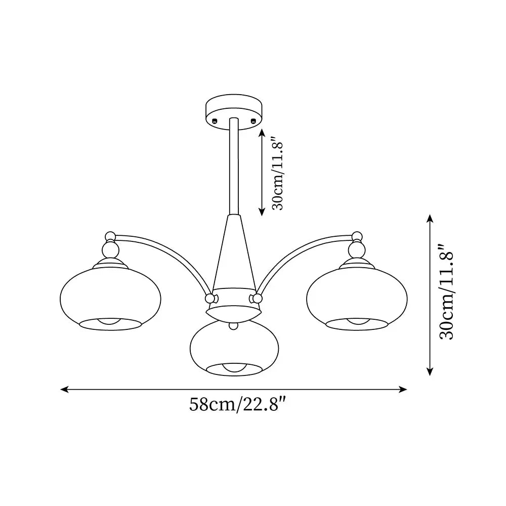 Retro Melodica Mid-Century Retro Glass Chandeliers