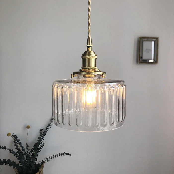 Modern Glass Pendant Light in Crystal-Inspired Hanging Lights