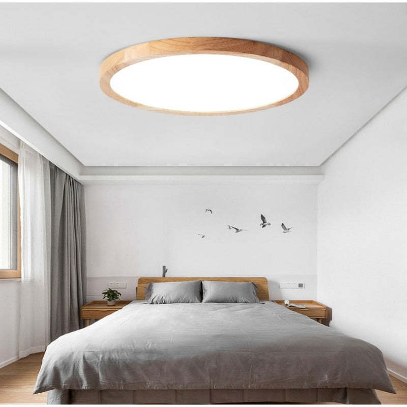 Modern Round Flush Ceiling Light Minimalist Japanese Style