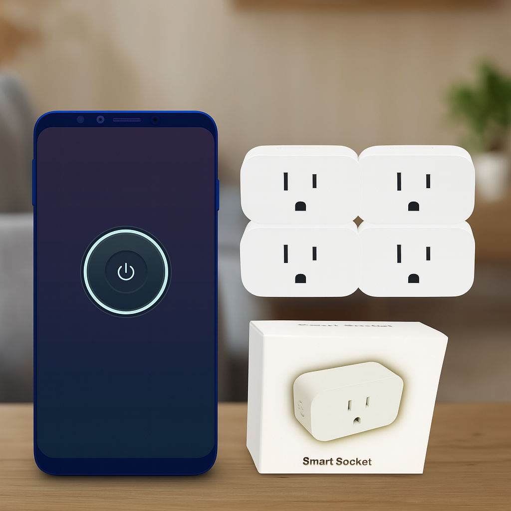 Smart WiFi plug with app control and voice control